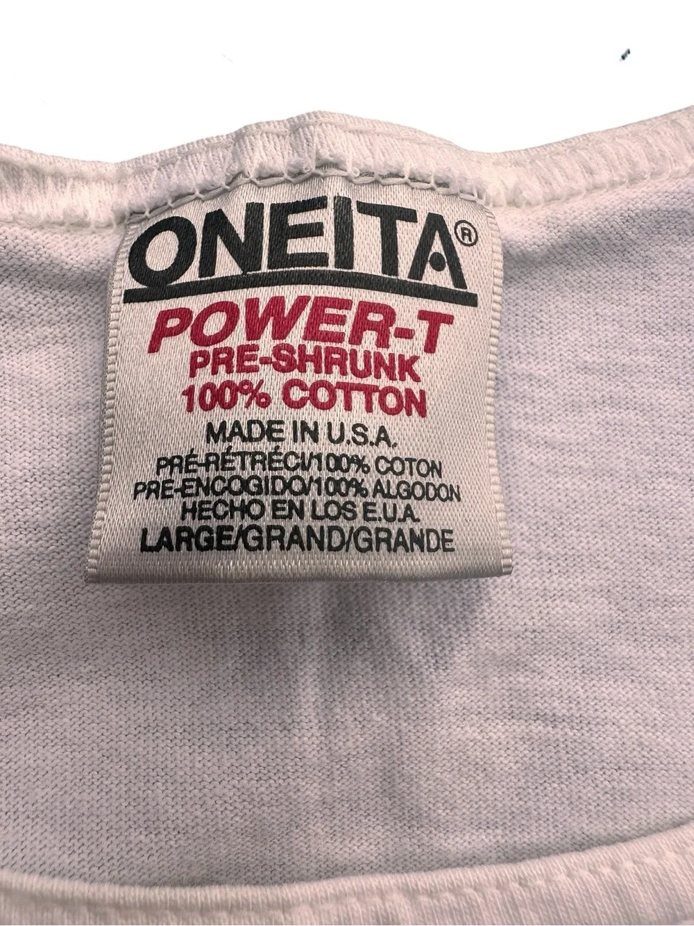 VTG 90s Oneita Maui HAWAII Fish Harlow Design 94 Beach White Tank Top Mens L USA - Picture 5 of 8